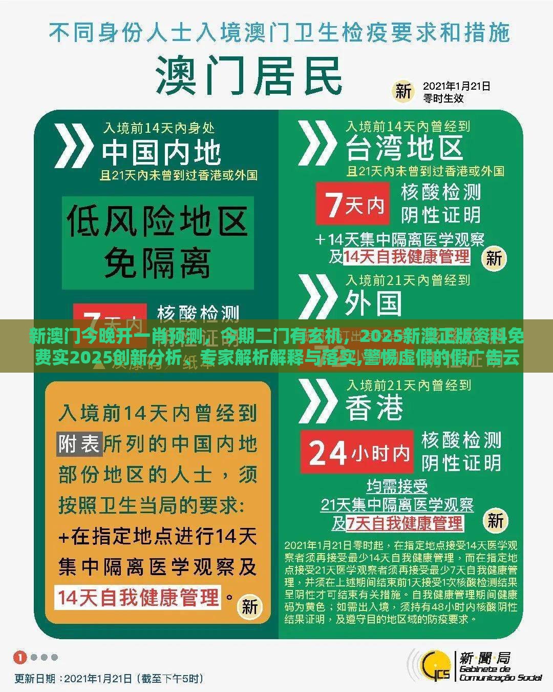 新澳门今晚开一肖预测，今期二门有玄机，2025新澳正版资科免费实2025创新分析、专家解析解释与落实,警惕虚假的假广告云