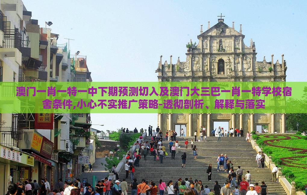 澳门一肖一特一中下期预测切入及澳门大三巴一肖一特学校宿舍条件,小心不实推广策略-透彻剖析、解释与落实