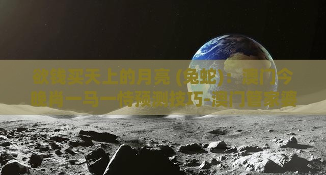 欲钱买天上的月亮 (兔蛇)：澳门今晚肖一马一恃预测技巧-澳门管家婆100期谜语谁准确了:详细解答、解释与落实,规避有名无实噱头
